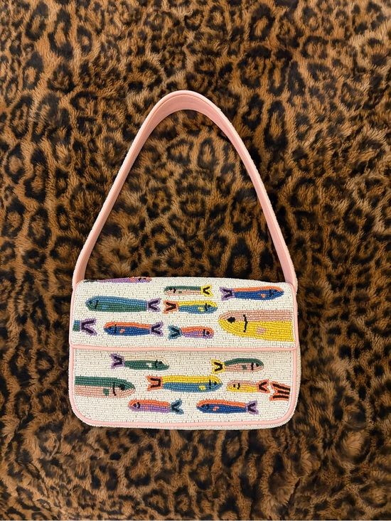 STAUD Handbags - STAUD Tommy Pop Sardines Beaded Shoulder Bag